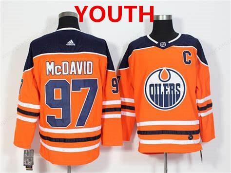 Youth Adidas Edmonton Oilers #97 Connor Mcdavid Orange Home Authentic Stitched NHL Jersey