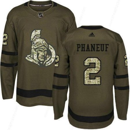 Youth Adidas Senators 2 Dion Phaneuf Green Salute To Service Stitched NHL Jersey