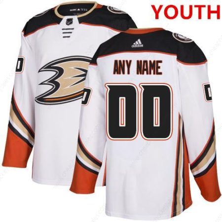 Youth Anaheim Ducks Adidas White Authentic Custom Jersey