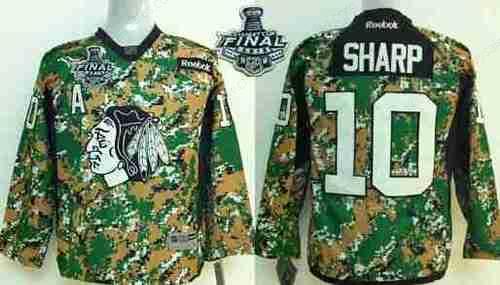 Youth Chicago Blackhawks #10 Patrick Sharp 2015 Stanley Cup 2014 Camo Jersey