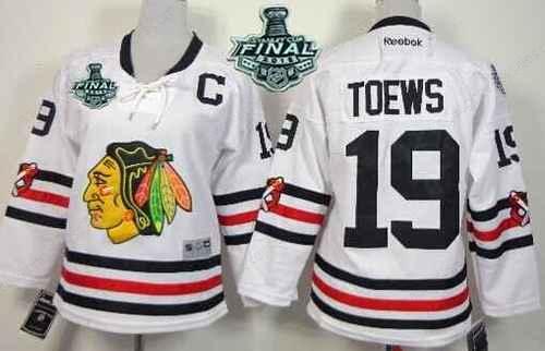 Youth Chicago Blackhawks #19 Jonathan Toews 2015 Stanley Cup 2015 Winter Classic White Jersey