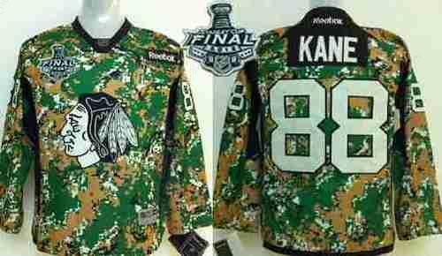 Youth Chicago Blackhawks #88 Patrick Kane 2015 Stanley Cup 2014 Camo Jersey