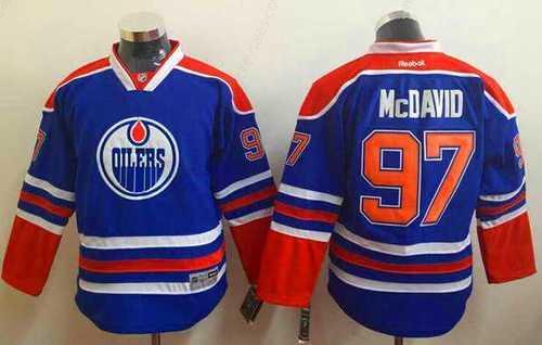 Youth Edmonton Oilers #97 Connor Mcdavid Royal Blue Jersey