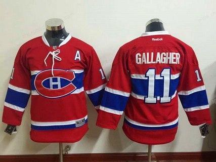 Youth Montreal Canadiens #11 Brendan Gallagher Reebok Red 2015-16 Home Premier Hockey Jersey