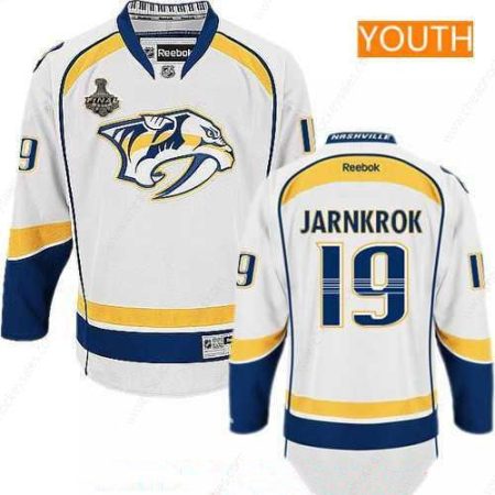 Youth Nashville Predators #19 Calle Jarnkrok White 2017 Stanley Cup Finals Patch Stitched NHL Reebok Hockey Jersey