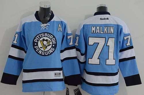 Youth Pittsburgh Penguins #71 Evgeni Malkin Alternate Light Blue NHL Reebok