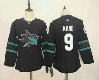 Youth San Jose Sharks #9 Evander Kane New Black Adidas Stitched NHL Jersey