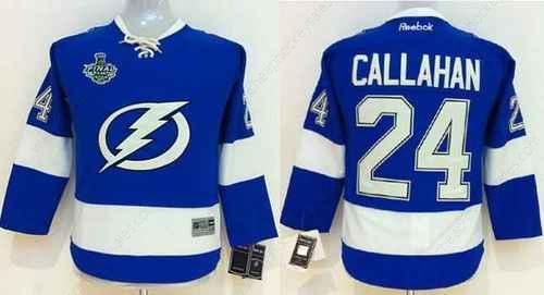 Youth Tampa Bay Lightning #24 Ryan Callahan 2015 Stanley Cup Blue Jersey