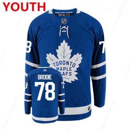 Youth Toronto Maple Leafs #78 Tj Brodie Royal Blue Adidas Stitched NHL Jersey