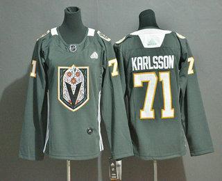 Youth Vegas Golden Knights #71 William Karlsson Gray Dia De Los Muertos Adidas Jersey